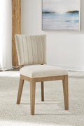 Saratoga Channel Back Upholstered Dining Chair in Natural