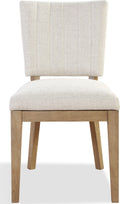 Saratoga Channel Back Upholstered Dining Chair in Natural