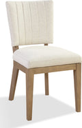Saratoga Channel Back Upholstered Dining Chair in Natural