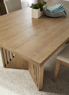 Saratoga Double Pedestal Oak Dining Table in Natural - View 2