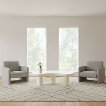 Stanford Tall Wooden Coffee Table in Rice