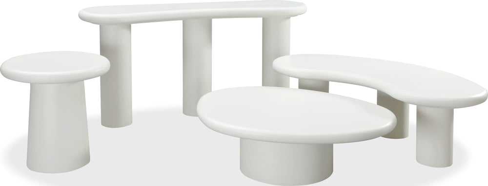 Stanford Tall Wooden Coffee Table in Rice - View 10