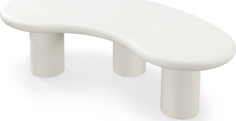 Stanford Tall Wooden Coffee Table in Rice - View 4