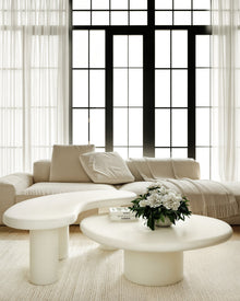 Stanford Tall Wooden Coffee Table in Rice - View 8