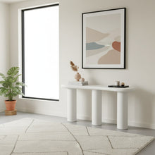 Stanford Wooden Console Table in Rice