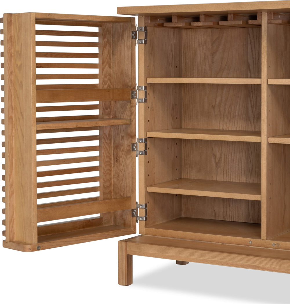 Thornton Bar Cabinet - Flaxen - View 6