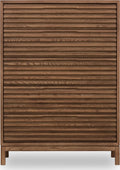 Thornton Five Drawer Ash Wood Chest in Roux