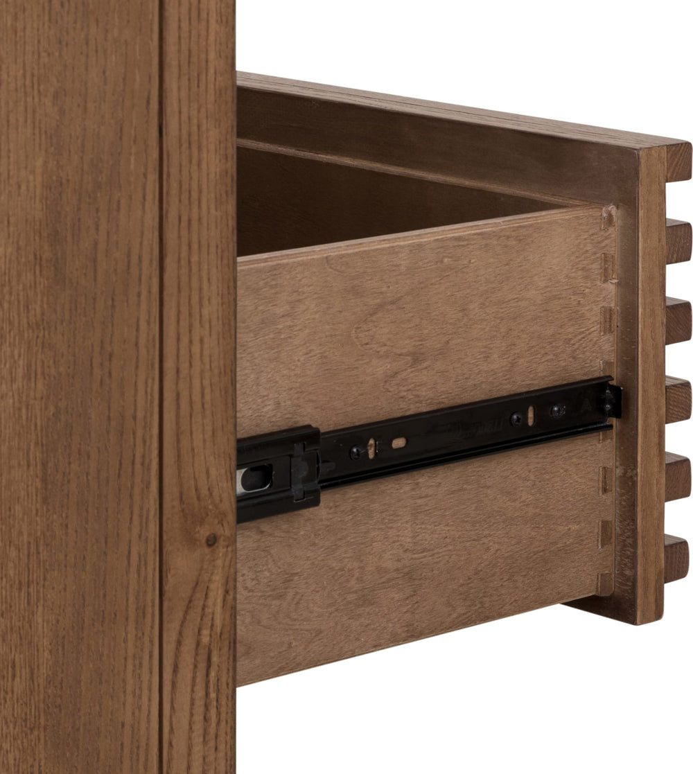 Thornton Five Drawer Ash Wood Chest in Roux - View 4