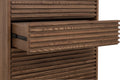 Thornton Five Drawer Ash Wood Chest in Roux