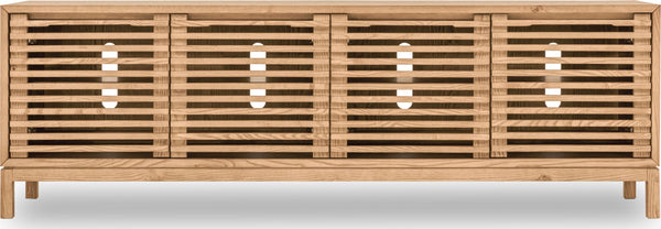 Thornton Four Door Solid Ash Media Console in Flaxen alternate view
