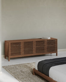 Thornton Four Door Solid Ash Media Console in Roux