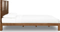 Thornton Solid Ash Platform Bed in Roux
