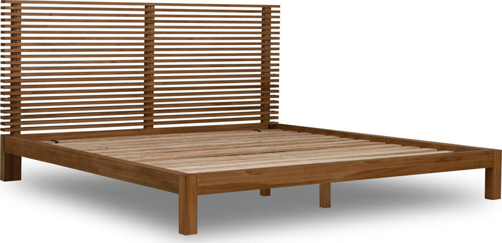 Thornton Solid Ash Platform Bed in Roux - View 5
