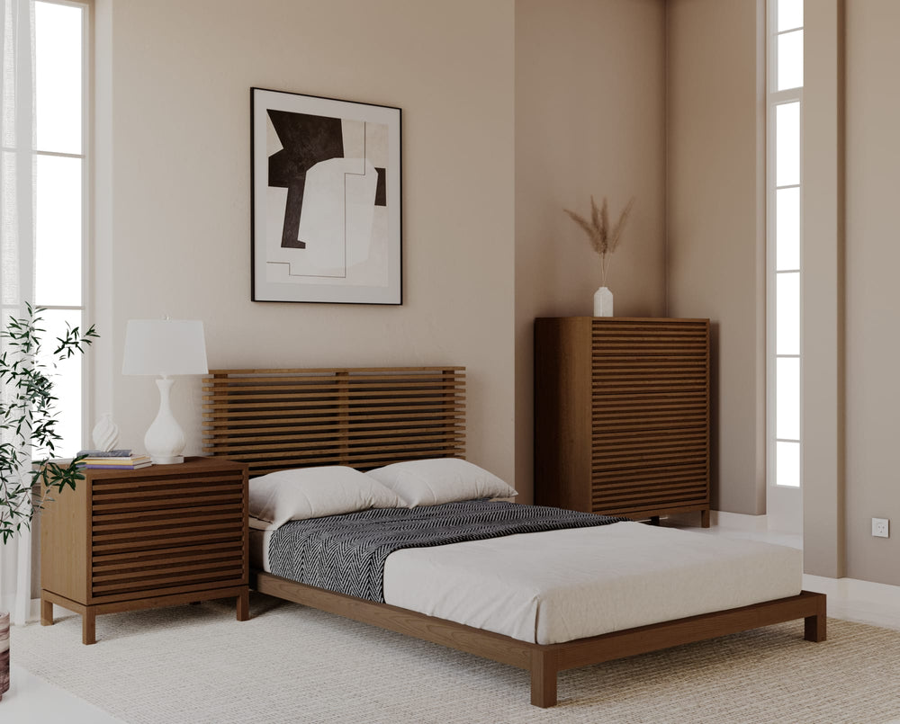Thornton Solid Ash Platform Bed in Roux - View 7