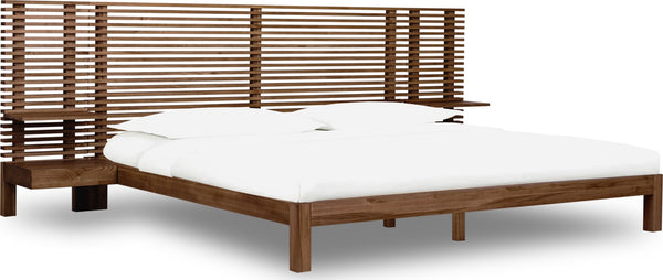 Thornton Solid Ash Wall Bed with Integrated Nightstands in Roux - View 4