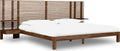 Thornton Solid Ash Wall Bed with Integrated Nightstands in Roux