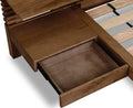 Thornton Solid Ash Wall Bed with Integrated Nightstands in Roux