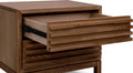 Thornton Two Drawer Ash Wood Nightstand in Roux
