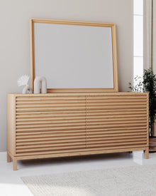 Thornton Wall or Dresser Mirror in Flaxen - View 3