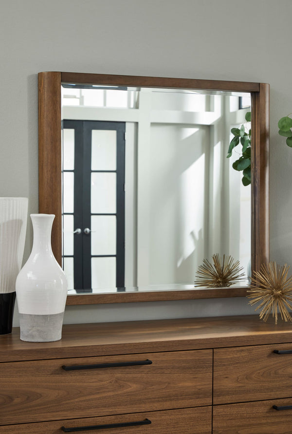 Trenton Beveled Glass Wall or Dresser Mirror in English Walnut