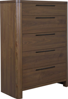 Trenton Five Drawer Chest in English Walnut - View 2