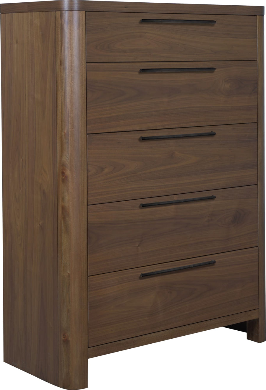 Trenton Five Drawer Chest in English Walnut - View 2