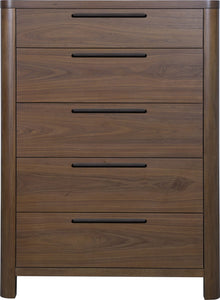 Trenton Five Drawer Chest in English Walnut - View 3
