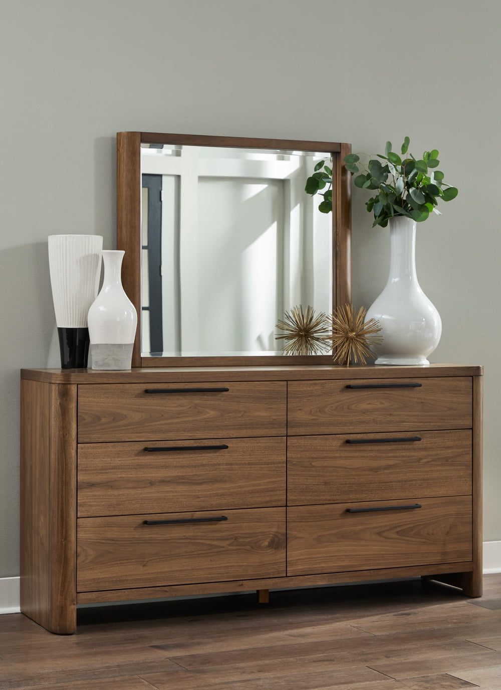 Trenton Six Drawer Dresser in English Walnut - View 2