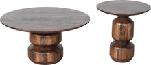 Virton Solid Wood Round Coffee Table in Smoked Brown - View 5