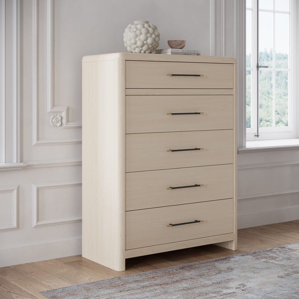 Wallen 5 Drawer Chest- Wht Snd - View 2