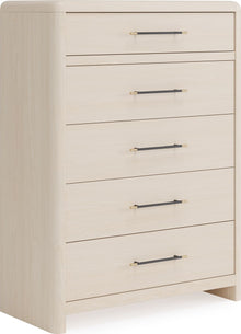 Wallen 5 Drawer Chest- Wht Snd - View 4