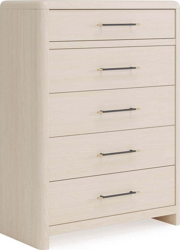 Wallen 5 Drawer Chest- Wht Snd - View 4