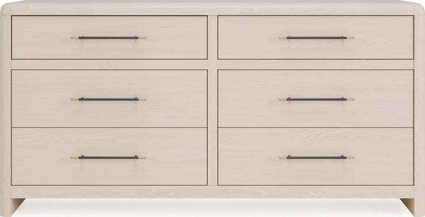 Wallen 6 Drawer Dresser- White Snd - View 4