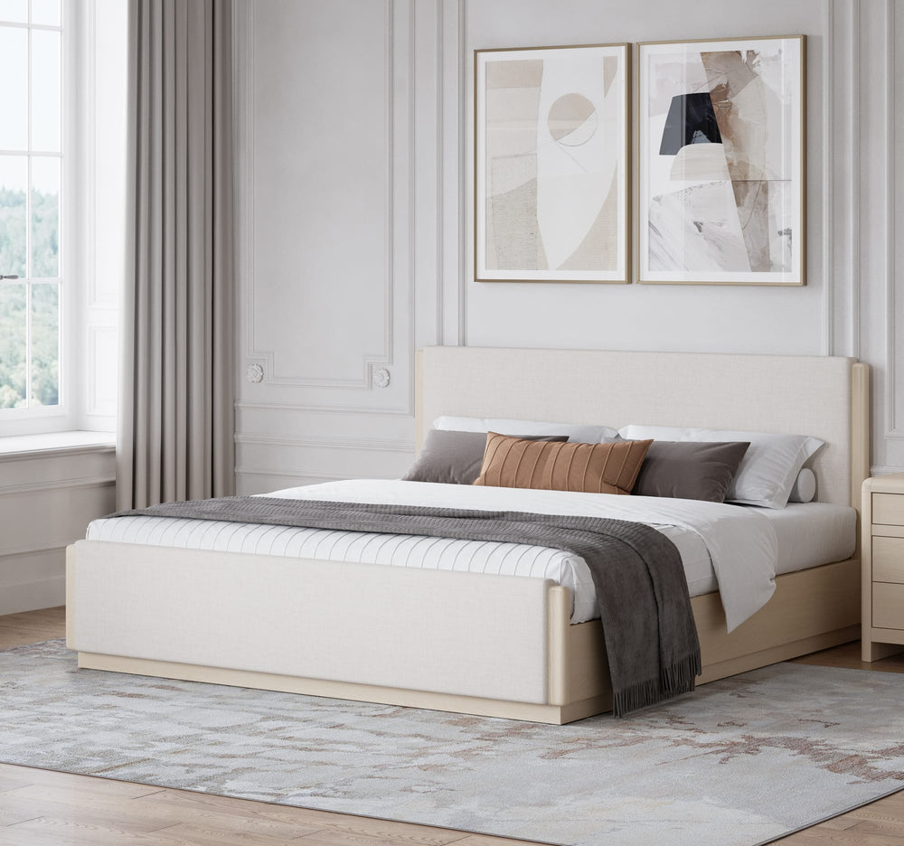 Wallen Upholstered Full Bed - Wht Snd - View 10