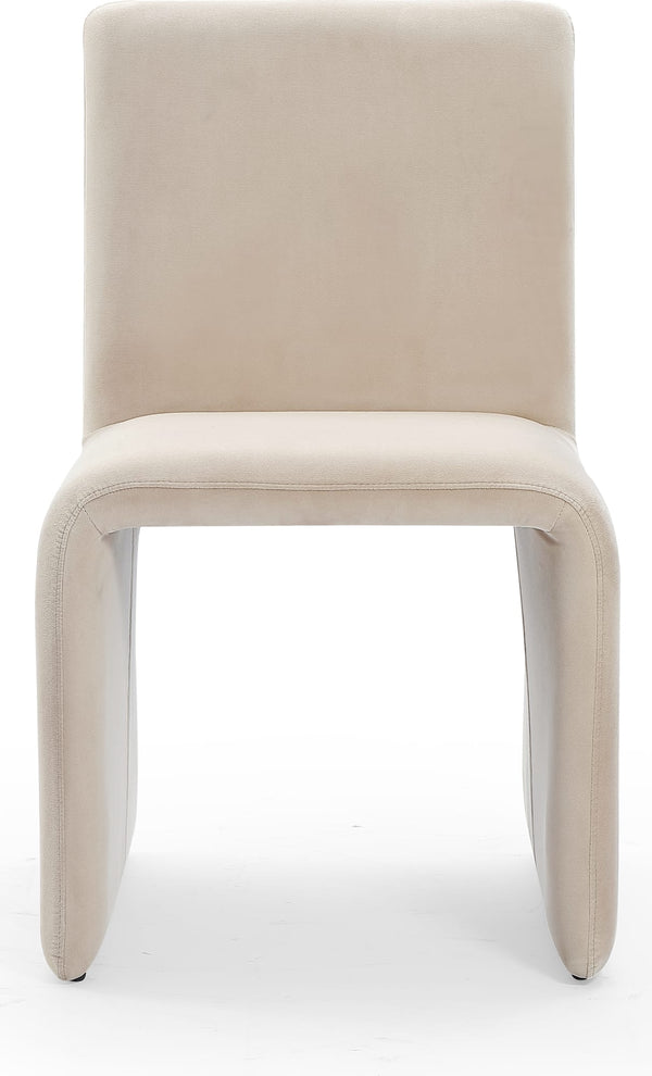 Wentworth Fully Upholstered Side chair in Sand Velvet alternate view