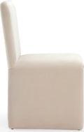 Wentworth Fully Upholstered Side chair in Sand Velvet