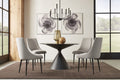 Wentworth Stone Top Metal Base Round Dining Table in Black