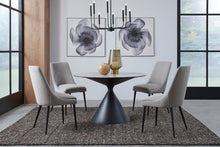 Wentworth Stone Top Metal Base Round Dining Table in Grigio - View 4