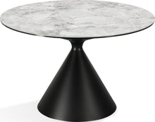 Wentworth Stone Top Metal Base Round Dining Table in Grigio - View 5
