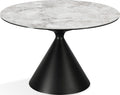 Wentworth Stone Top Metal Base Round Dining Table in Grigio