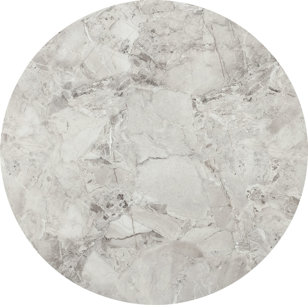 Wentworth Stone Top Metal Base Round Dining Table in Grigio - View 6