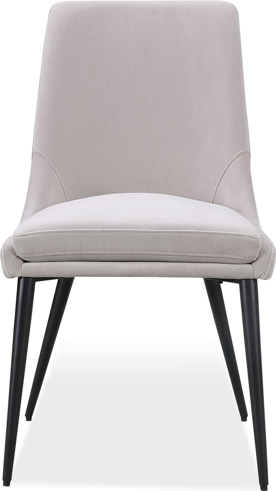 Wentworth Upholstered Metal Leg Dining Chair in Ash Grey and Black - View 4