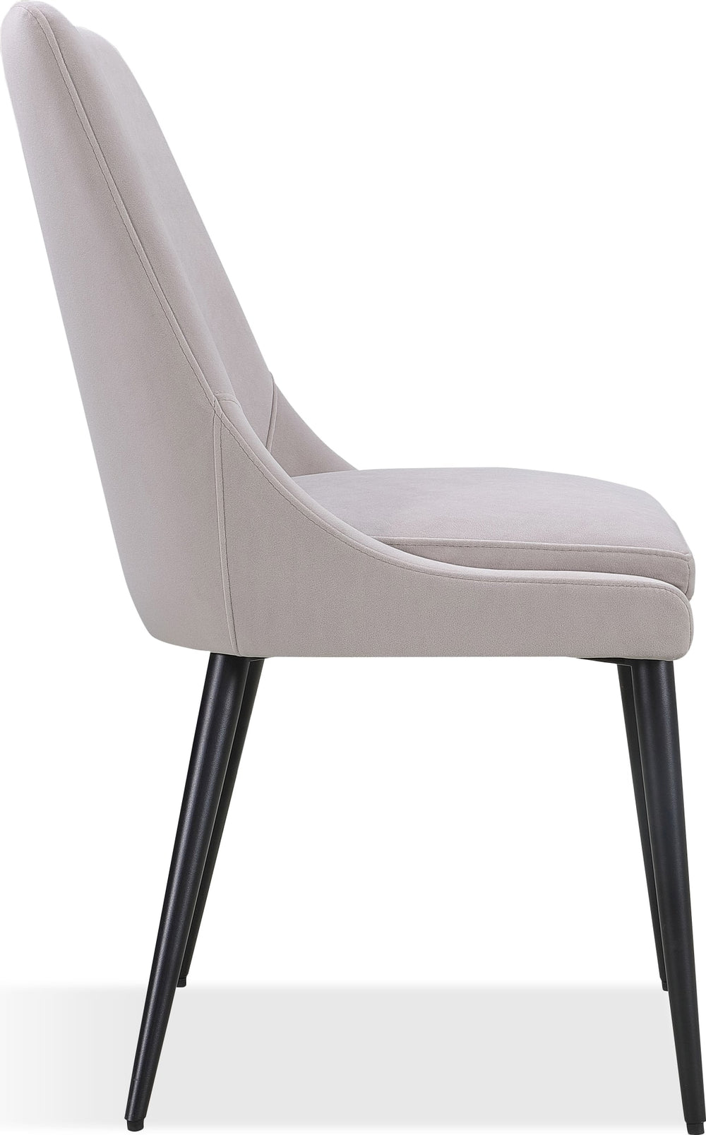 Wentworth Upholstered Metal Leg Dining Chair in Ash Grey and Black - View 5