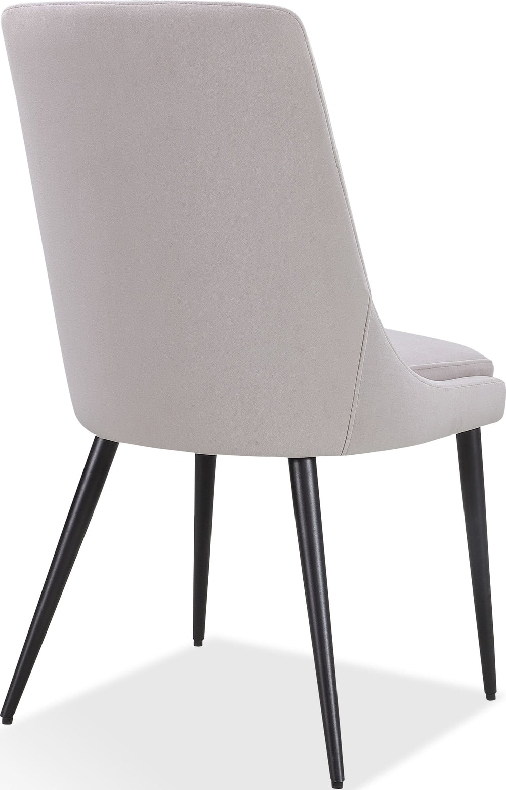 Wentworth Upholstered Metal Leg Dining Chair in Ash Grey and Black - View 6