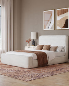 Wisteria Upholstered Platform Bed in Frosty Corduroy - View 2