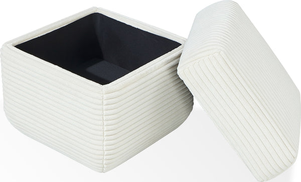 Wisteria Upholstered Storage Ottoman in Frosty Corduroy alternate view