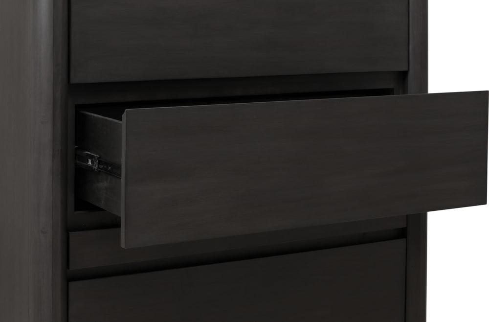 Wexford Five Drawer Acacia Wood Chest with Jewelry Tray in Jaguar - View 6