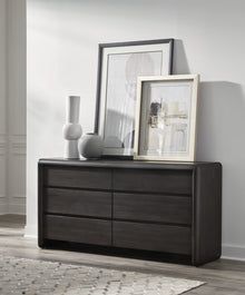 Wexford Six Drawer Acacia Wood Dresser in Jaguar