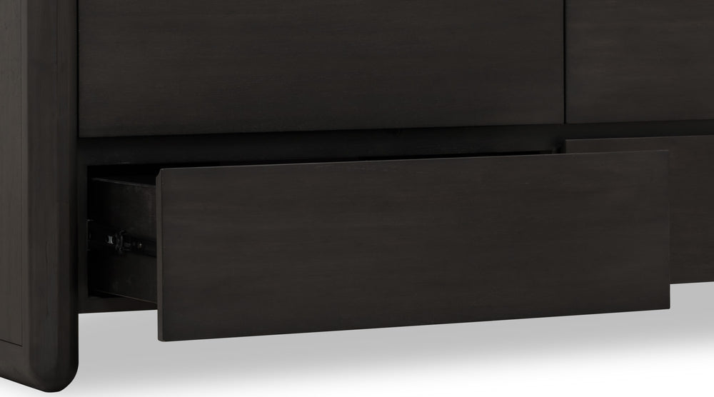 Wexford Six Drawer Acacia Wood Dresser in Jaguar - View 6