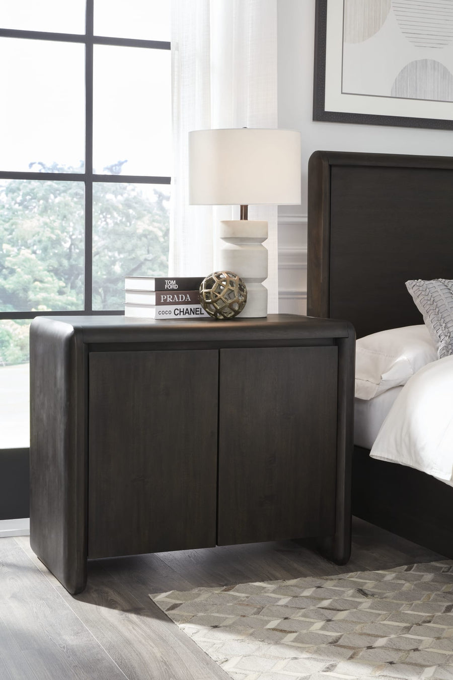 Wexford Two Door Acacia Wood Cabinet in Jaguar